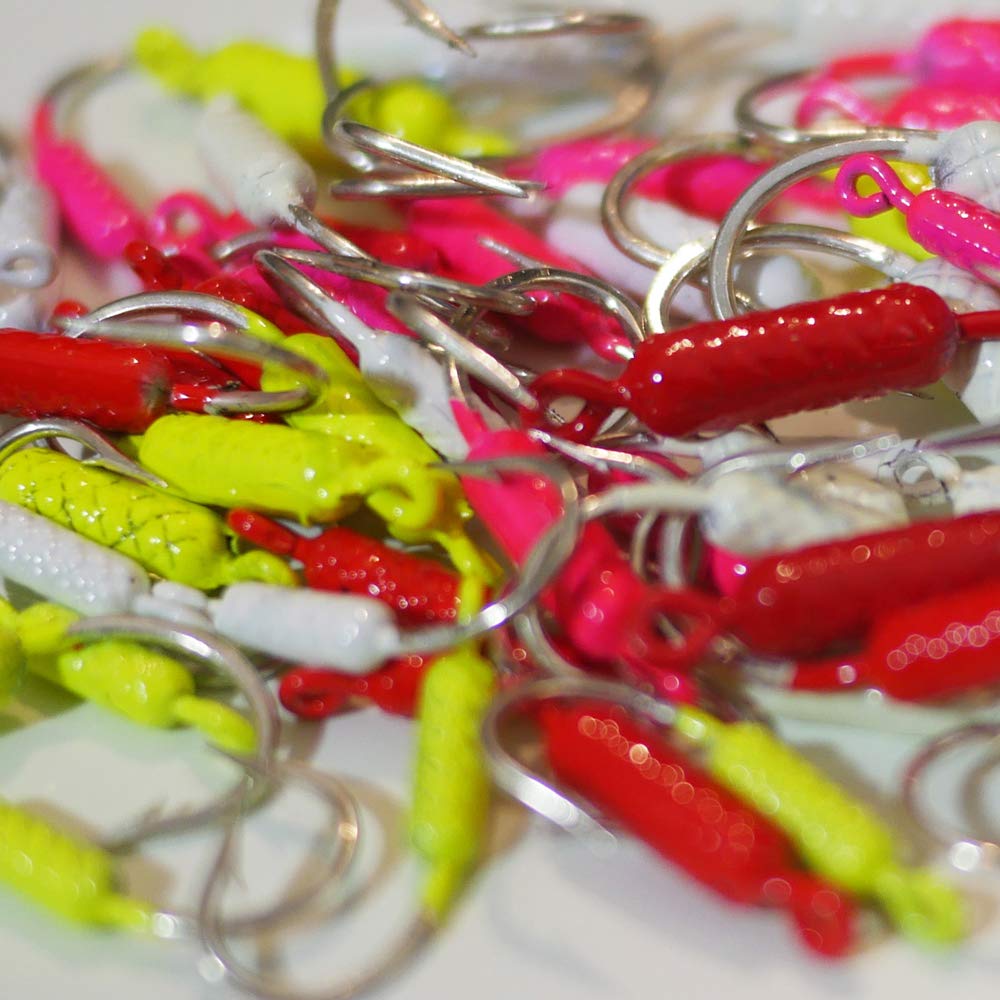 Generic Yellowtail Snapper Jig chartreuse 1-32oz in current for drifting bites