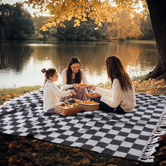 Genovega large picnic blanket outdoor mat ideal for picnics and park outings.