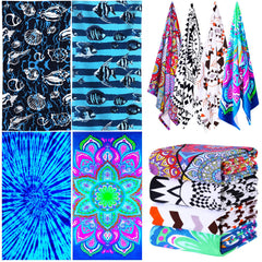 Genovega oversized beach towel 72x36 provides full-body coverage on a lounge chair.