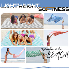 Genovega picnic blanket at the beach, doubles as towel and sun mat.