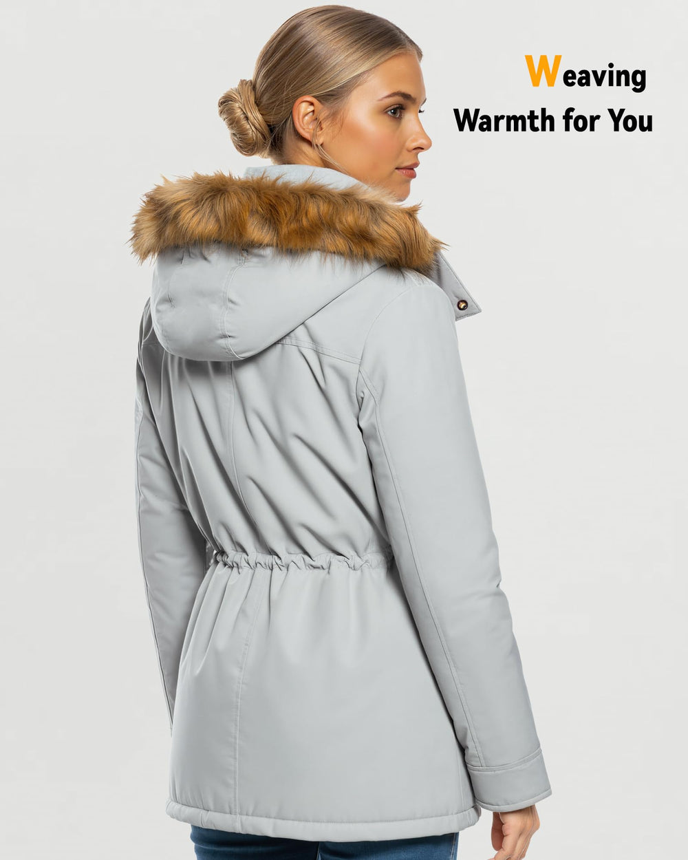 Genovega stylish winter outfit on urban model blending fashion with warmth