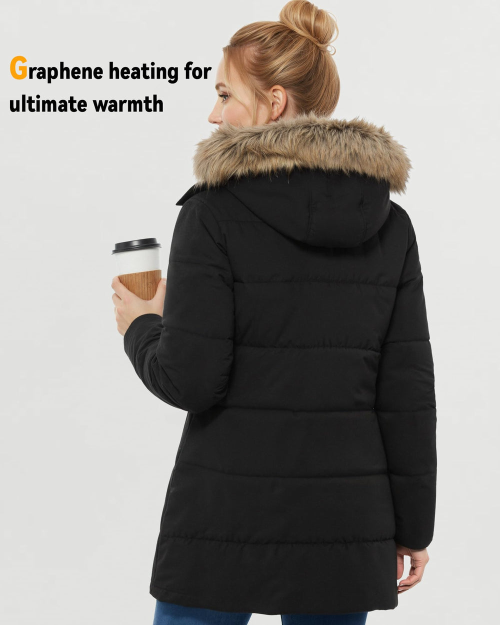 Genovega worn during winter activities image conveying warmth during skiing or riding.
