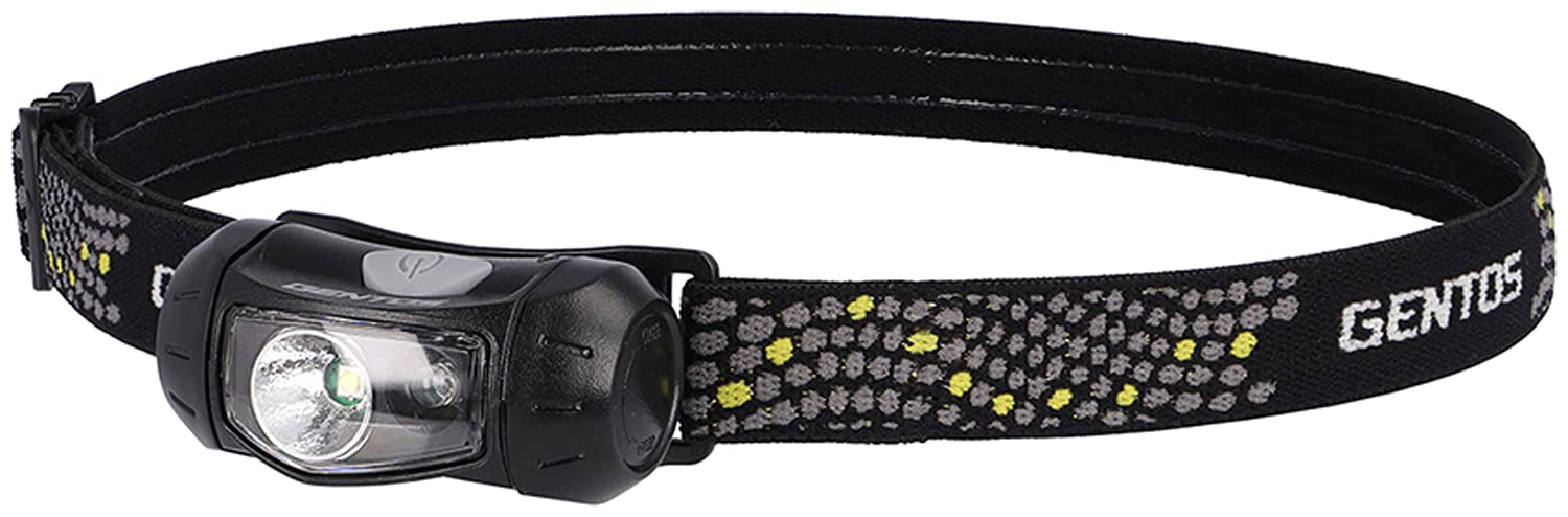 GENTOS LED Headlight compact body for lightweight outdoor use.