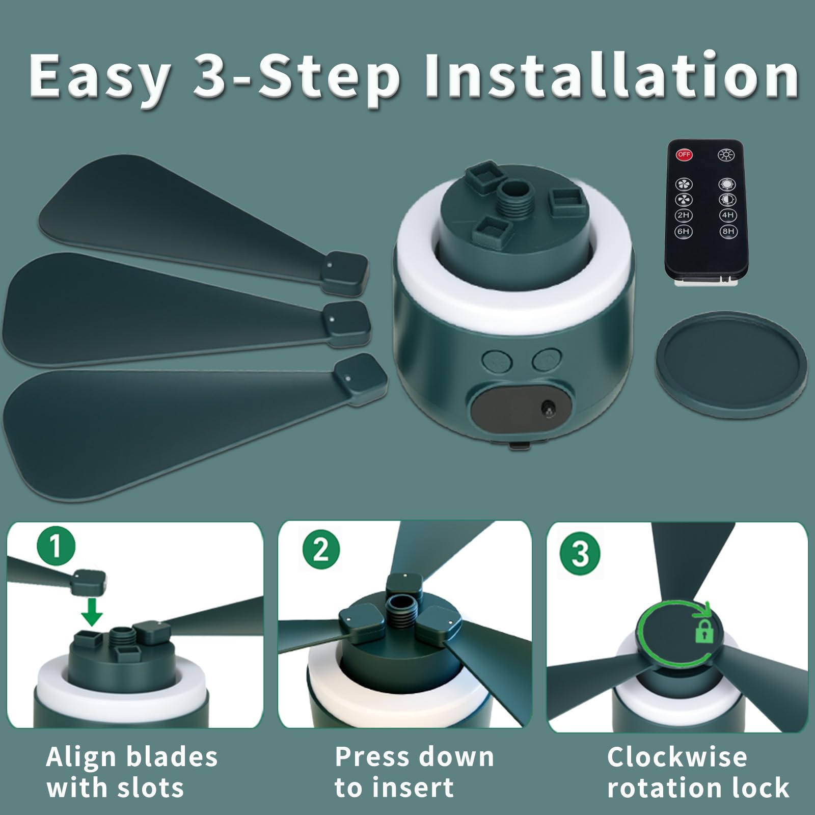 Geonfi emergency camping fan suitable for power outages and kits.