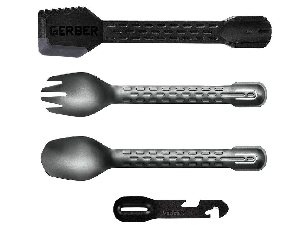 Gerber ComplEAT spoon shown for precise camp dining and quick bites.