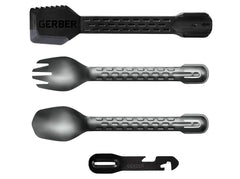 Gerber ComplEAT spoon shown for precise camp dining and quick bites.