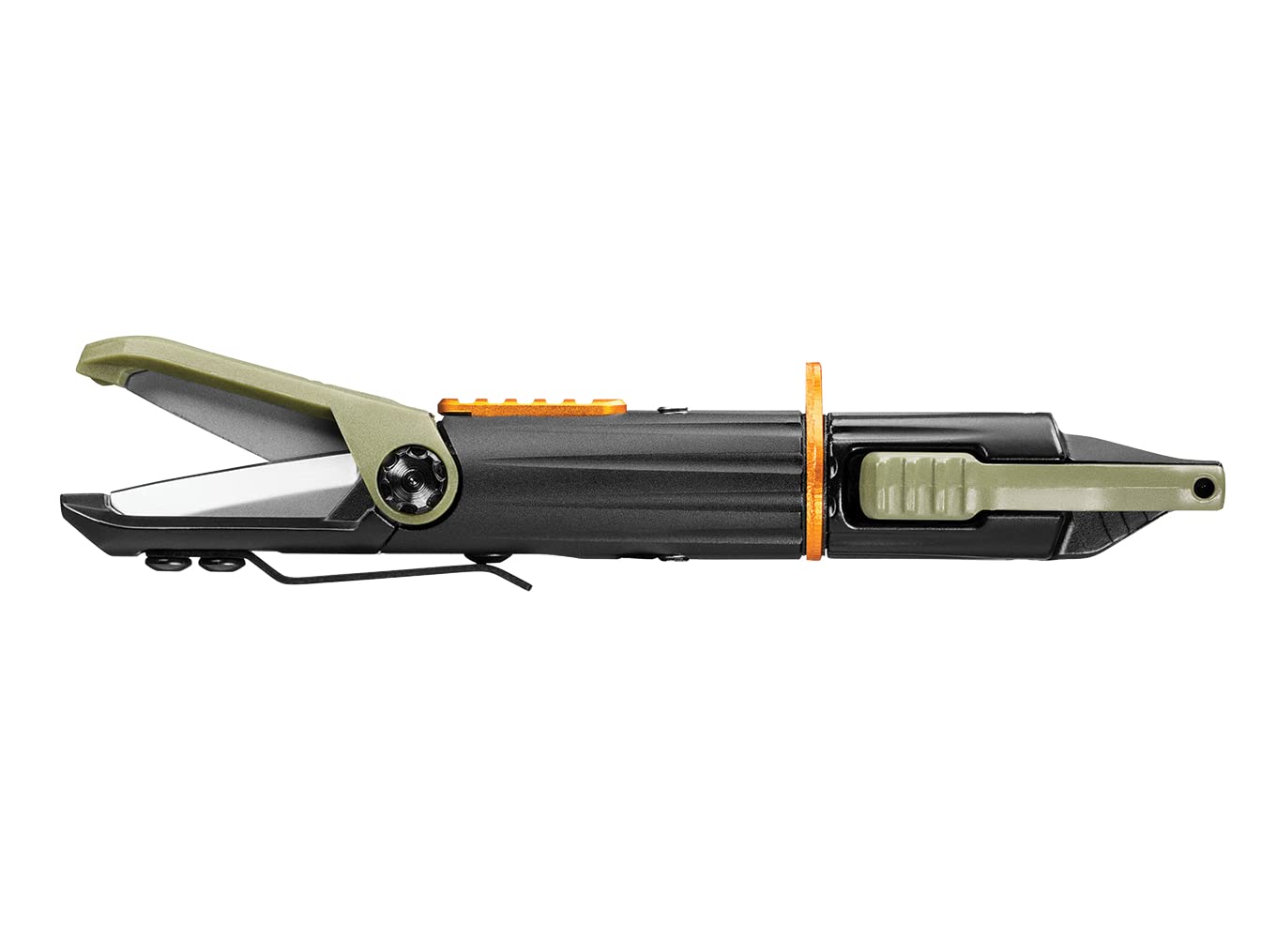 Gerber LineDriver with spinning hook vise for quick bait changes and secure knots.