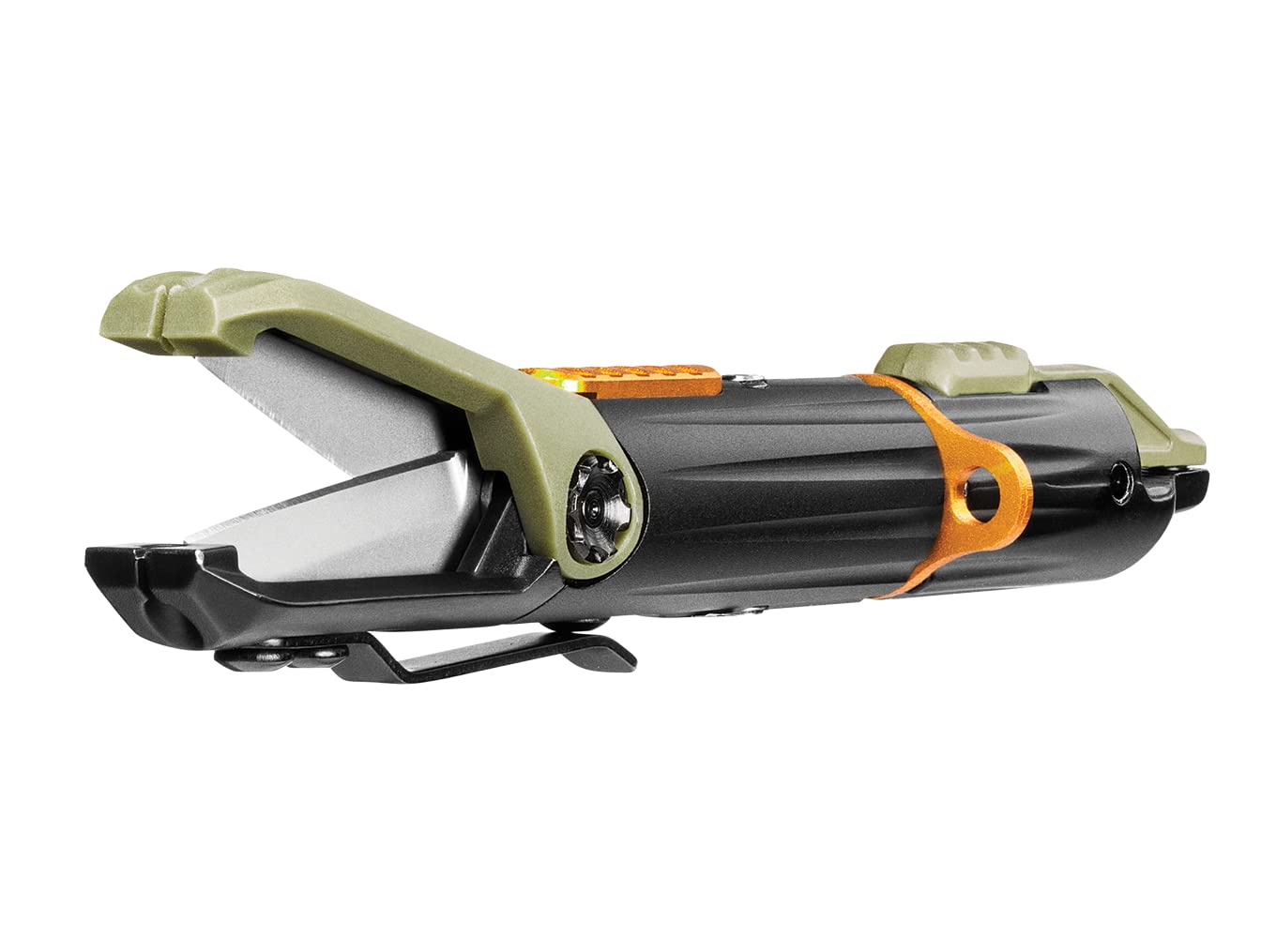 Gerber LineDriver tether ring keeps the multitool within reach during trips.