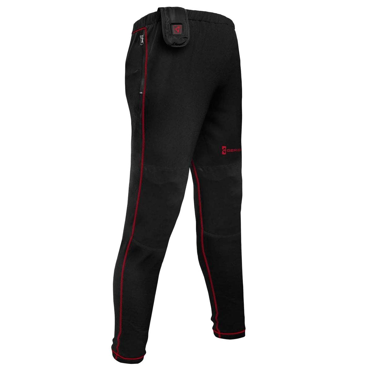 Gerbing 7V heated pants side view showing flexible fabric for mobility