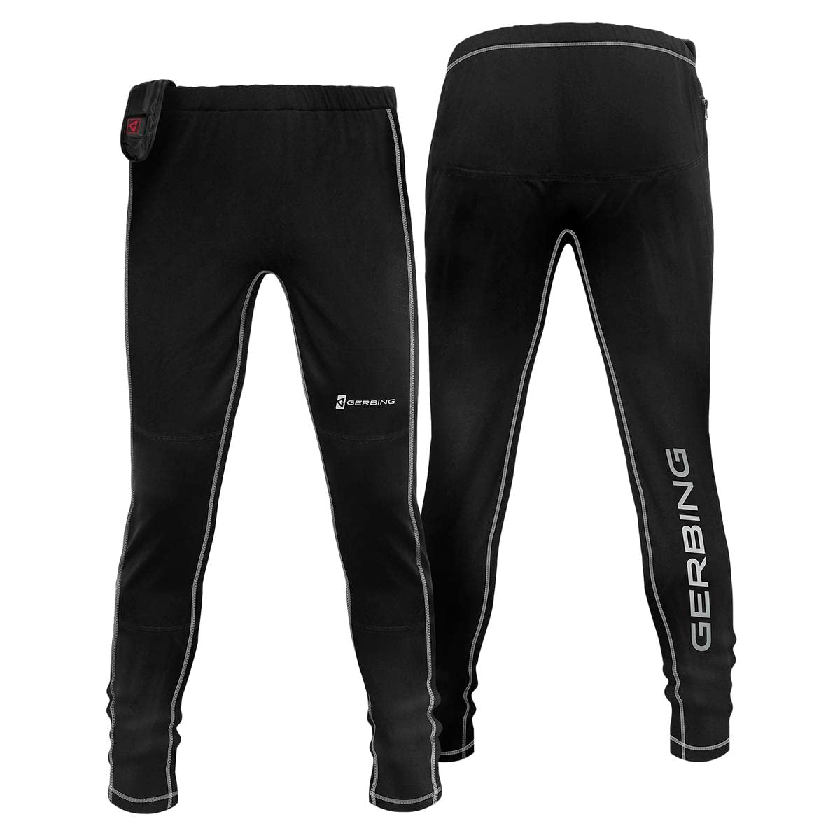 Gerbing 7V pants back heating panel providing full-seat warmth for long rides and rests.