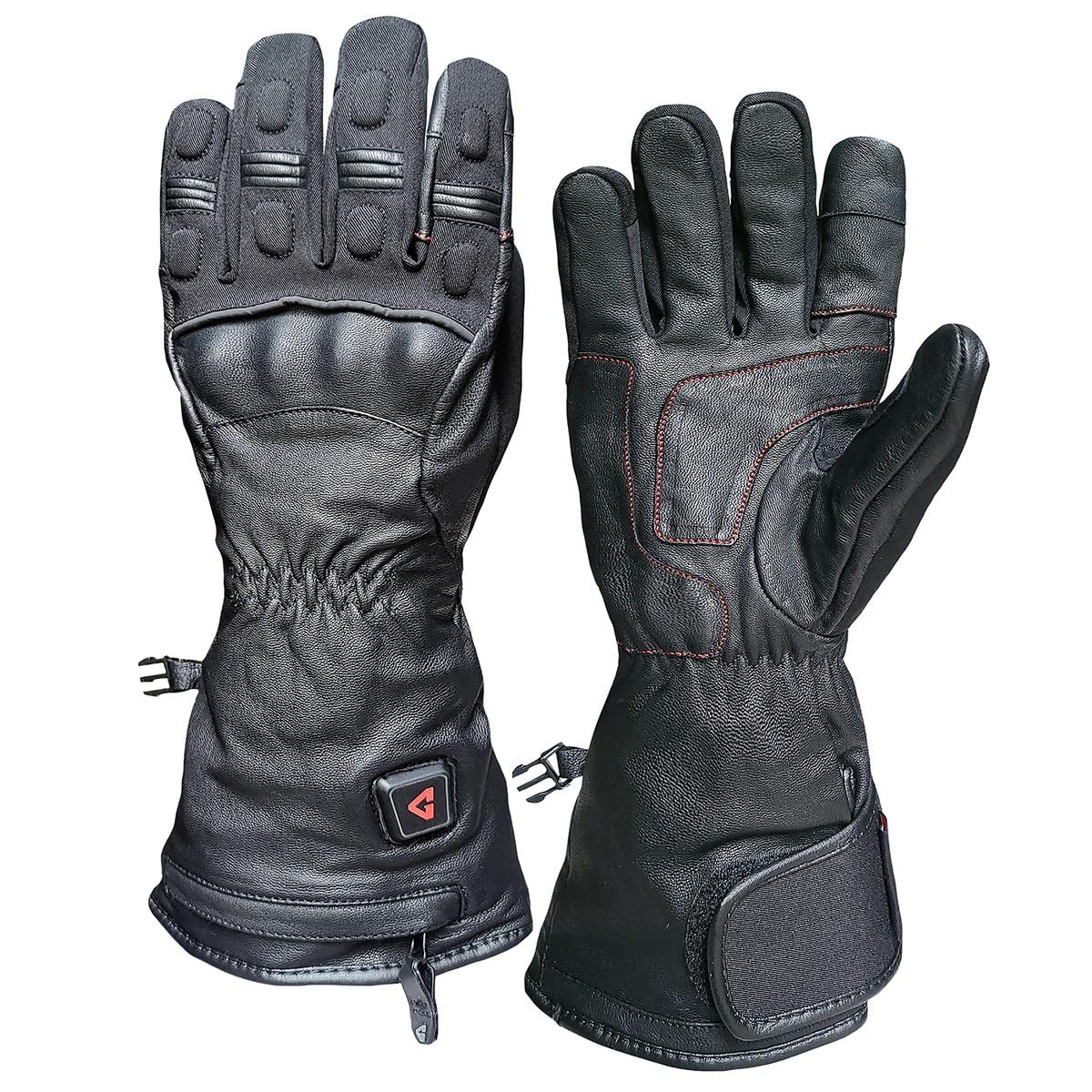 Gerbing 7V Hard Knuckle Gloves back view with full-finger heating.