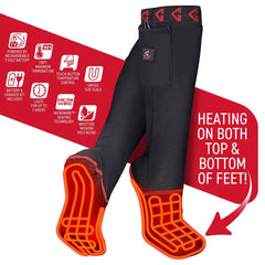 Gerbing microwire heating elements provide evenly distributed warmth across the foot