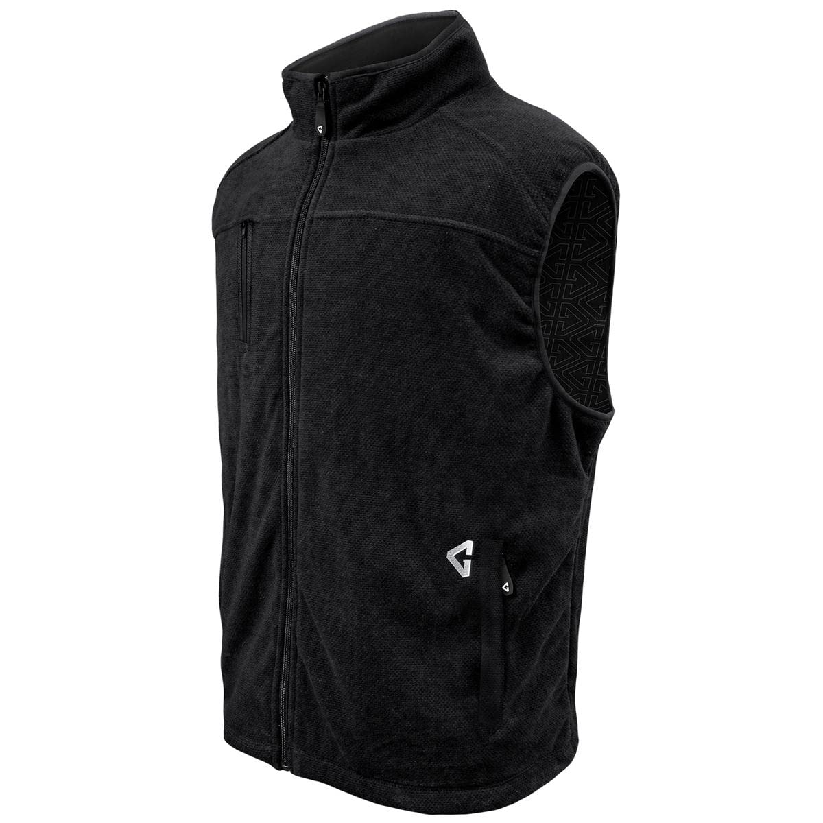 Gerbing Thermite Fleece Vest 2.0 back view highlighting back heating zone and heat retention