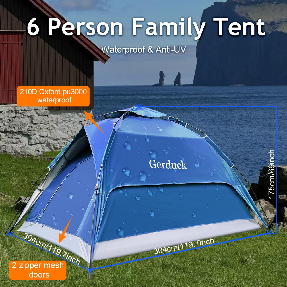 Gerduck 3in1 pop-up tent quick setup hub enables fast one-minute assembly