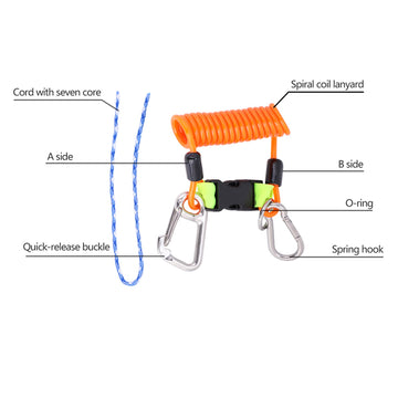 Gernie diving lanyard stainless-clip provides dependable gear security