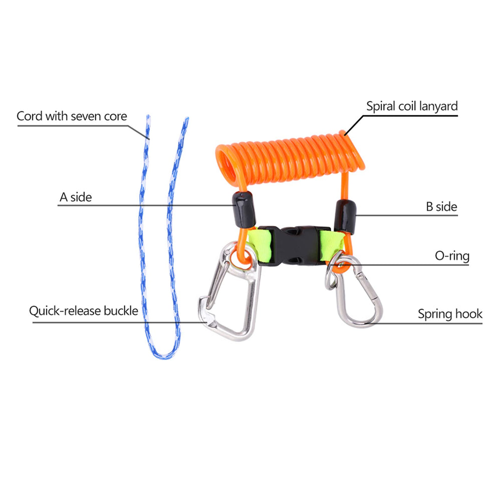 Gernie diving lanyard stainless-clip provides dependable gear security