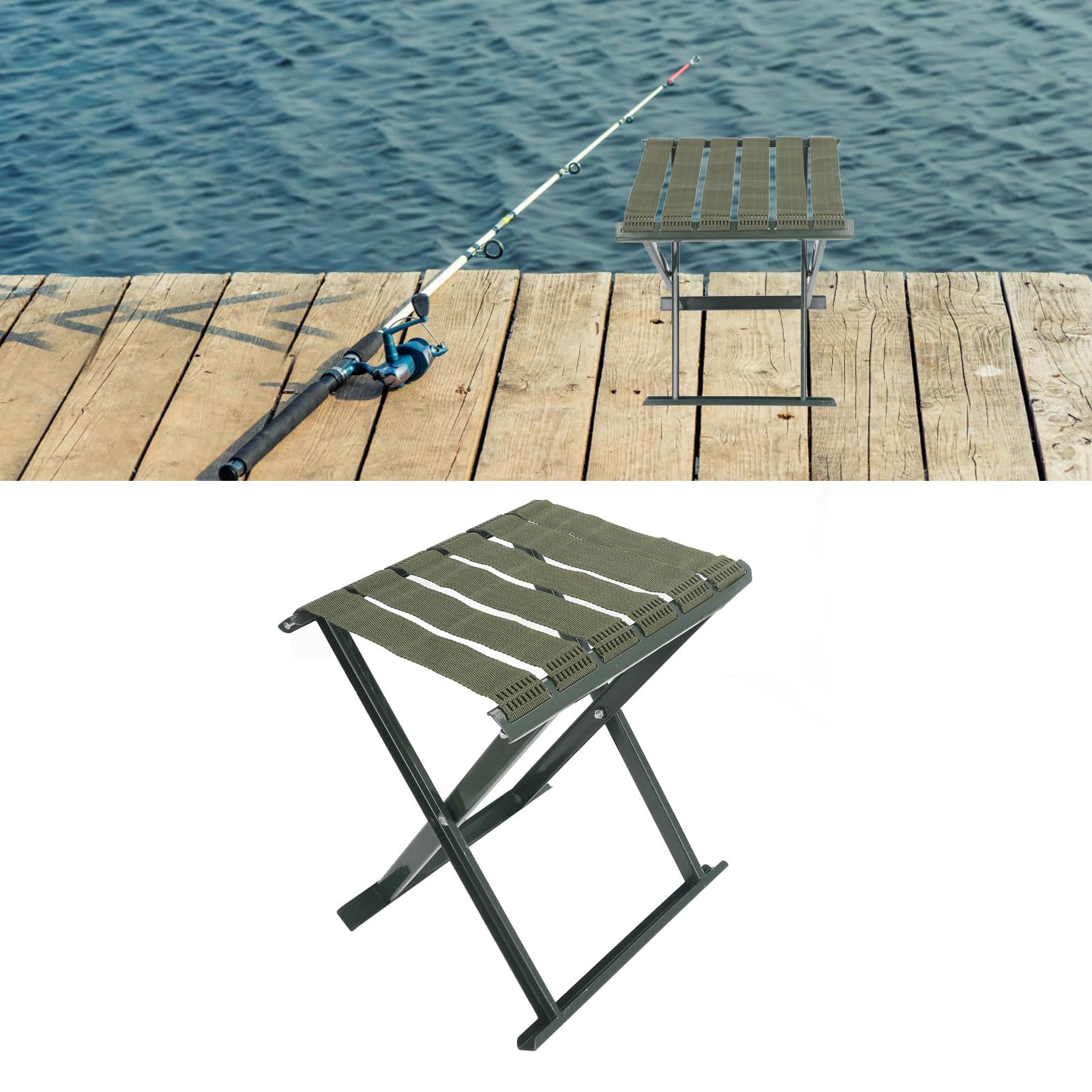 Gernie 600D cloth seat resists wear during outdoor days.