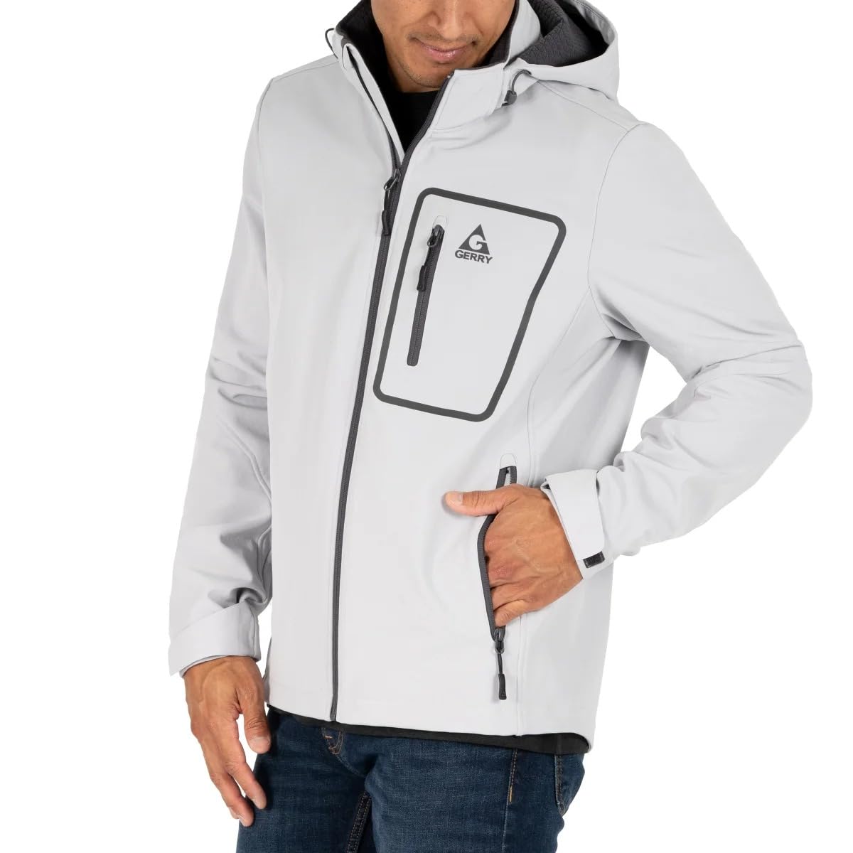 Gerry Men’s Softshell Jacket adjustable cuffs tailor warmth and fit