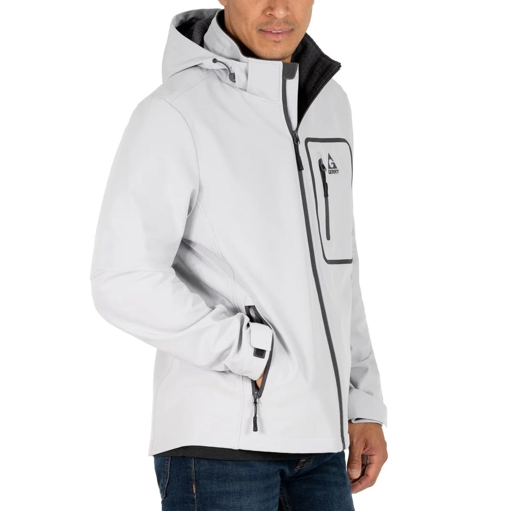 Gerry Men’s Softshell Jacket adjustable hood enables customizable weather coverage