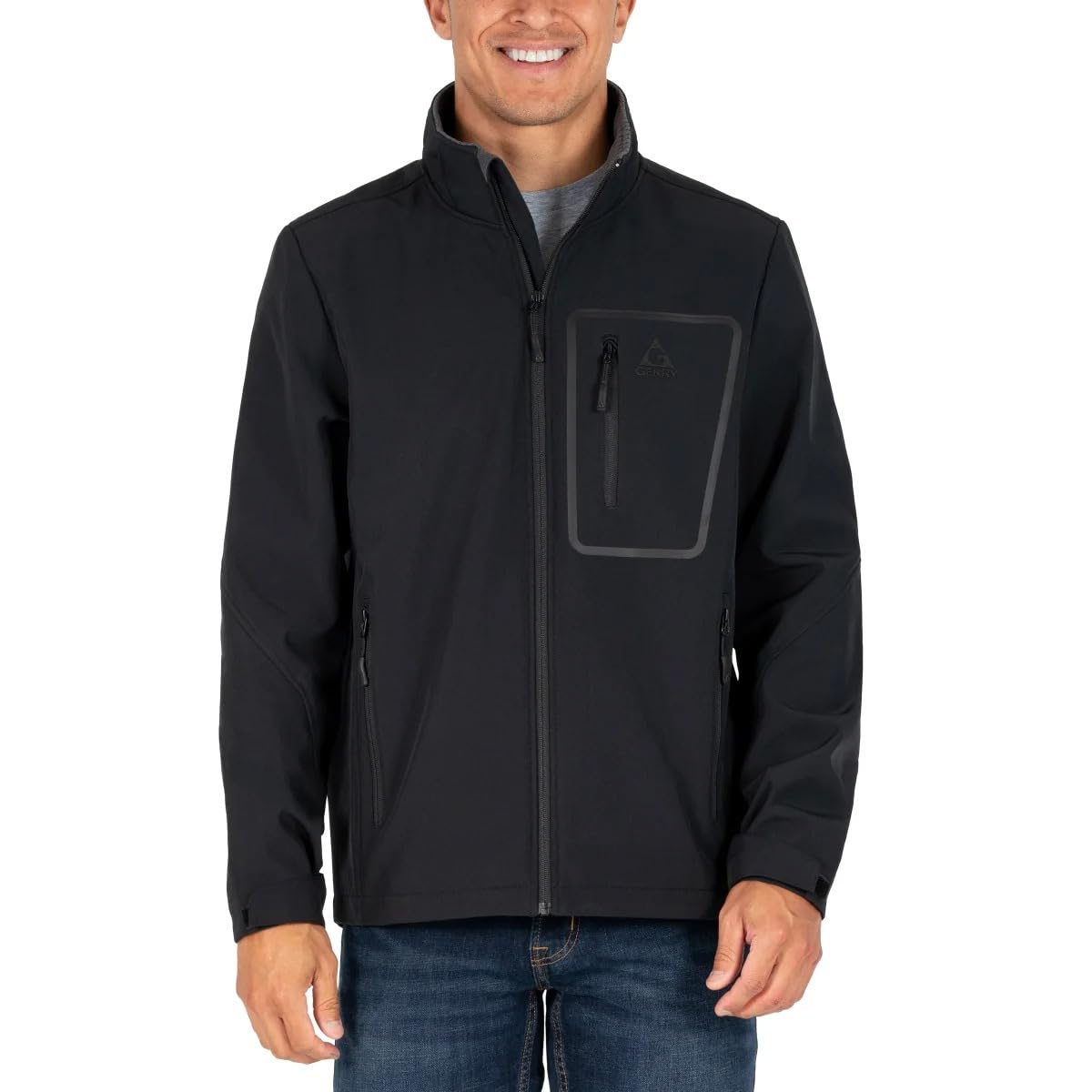 Gerry softshell jacket stretch-fabric blend supports movement during hikes and commutes