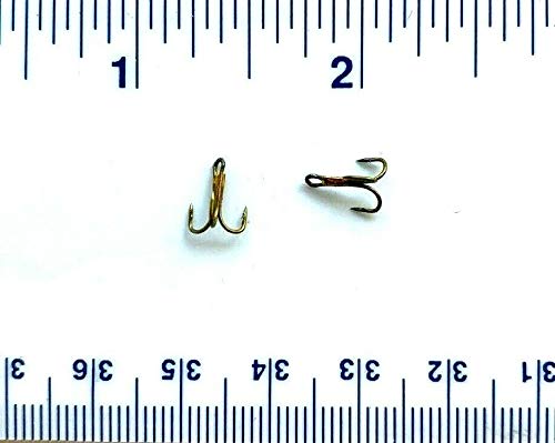 Gerry's Tackle 3X Strong Bronze Treble Hooks Size 18 - 50-pack