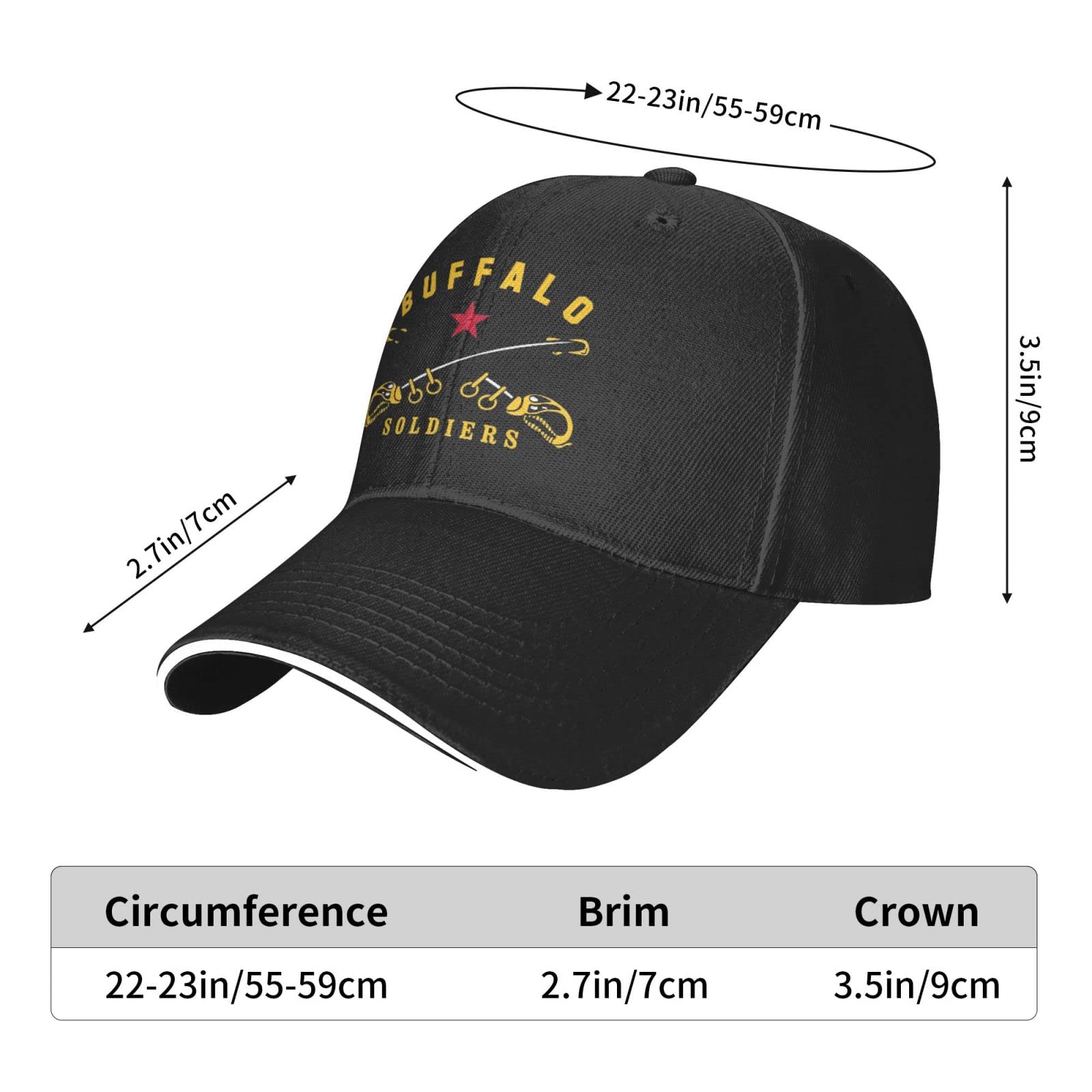 Gertfde Buffalo Soldier hat worn by adults in versatile daily wear