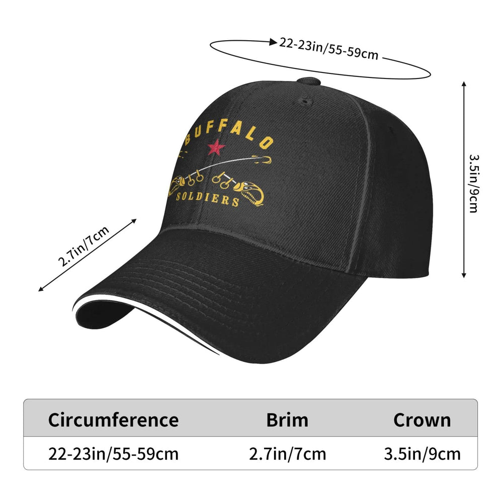 Gertfde Buffalo Soldier hat worn by adults in versatile daily wear