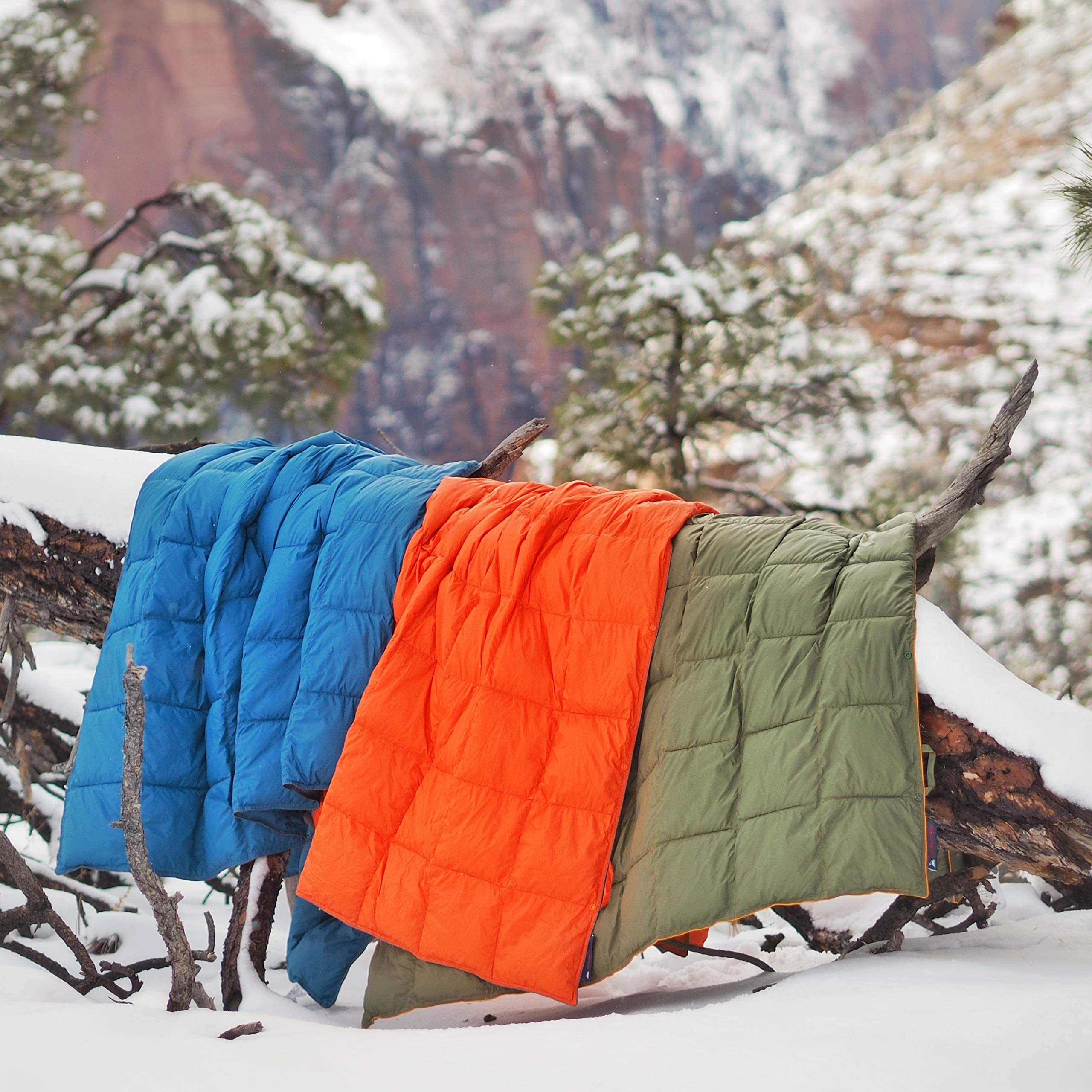 Get Out Gear blanket closeup stitching and minimalist design.