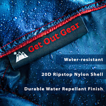 Get Out Gear Double Puffy blanket weighs 1.5 pounds for portable travel.