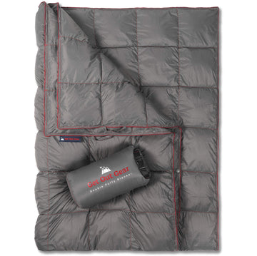 Get Out Gear Double Puffy blanket packed in its stuff sack for easy carry.