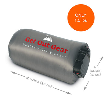Get Out Gear Double Puffy blanket with DWR shell resists spills and dirt.