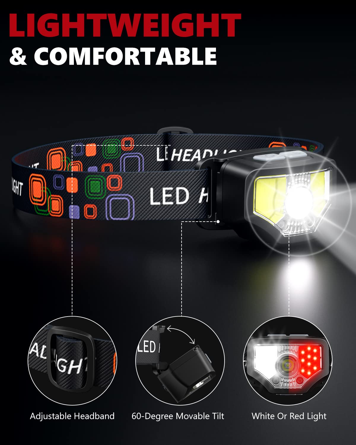 GETASI battery indicator helps monitor remaining power during late-night adventures.