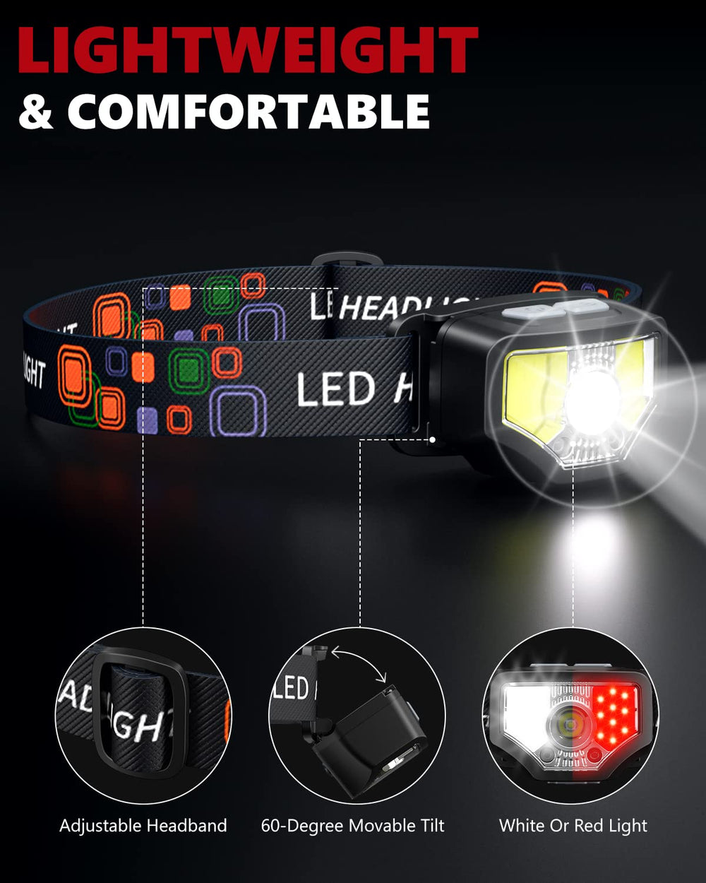 GETASI battery indicator helps monitor remaining power during late-night adventures.
