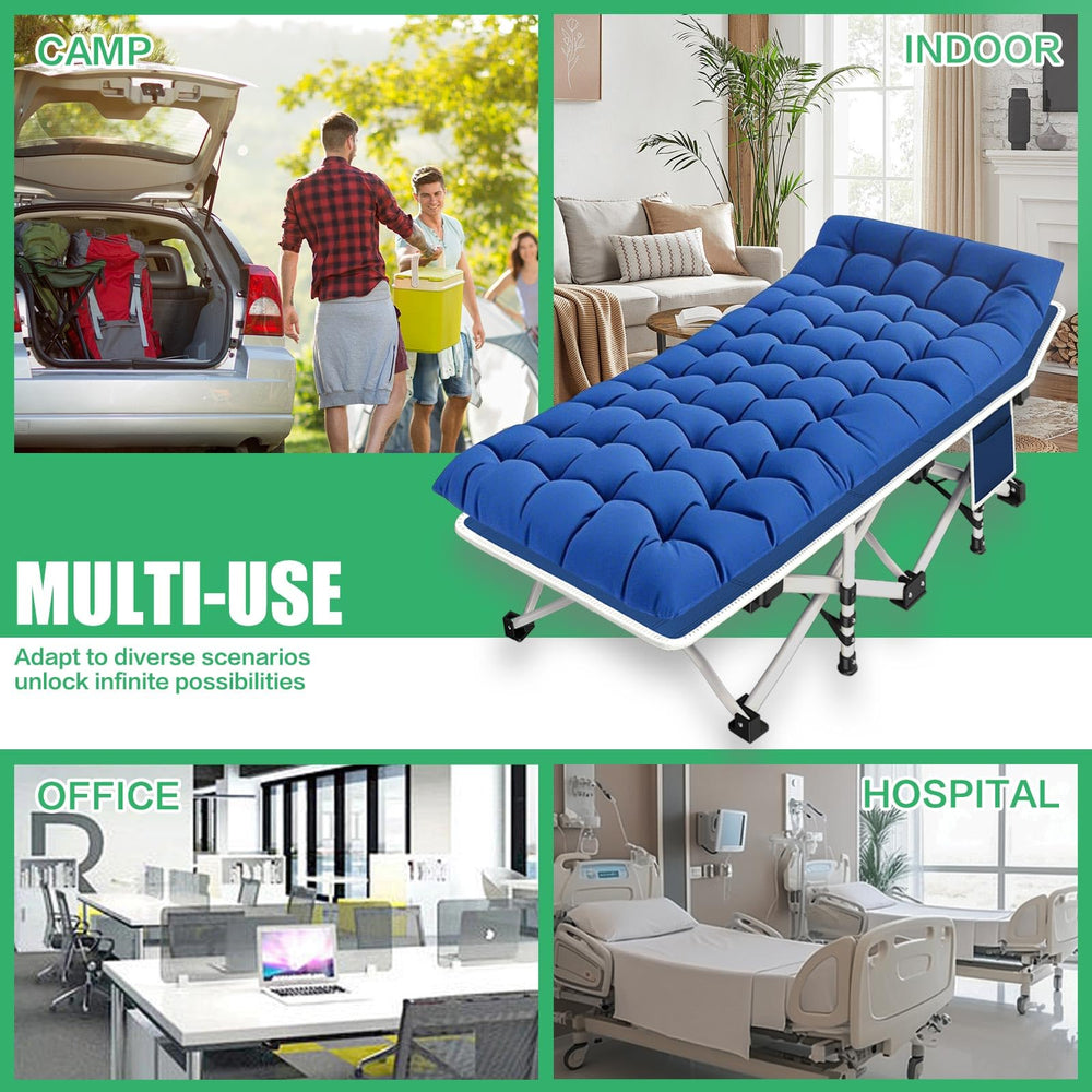 GETOVIN camping cot in outdoor setting ready for camping or travel