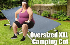 GETOVIN camping cot with mattress for a cushioned night under the stars