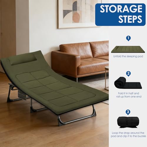 GETOVIN camping mattress rolled for easy storage and transport