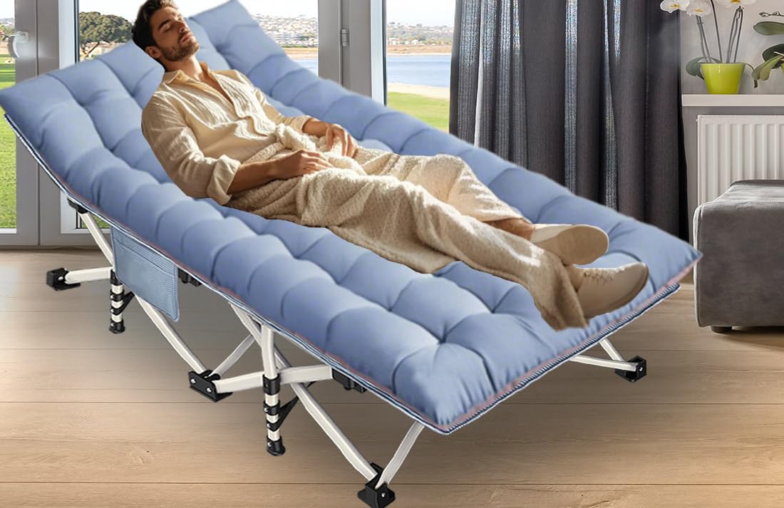 GETOVIN heavy-duty folding cot designed for repeated outdoor use