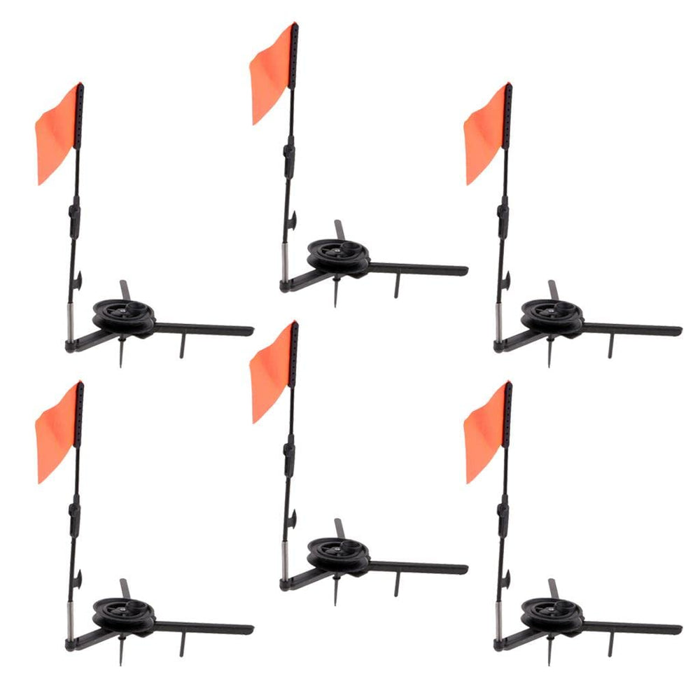 Getuse ice fishing tipup triangle base provides stable placement on ice