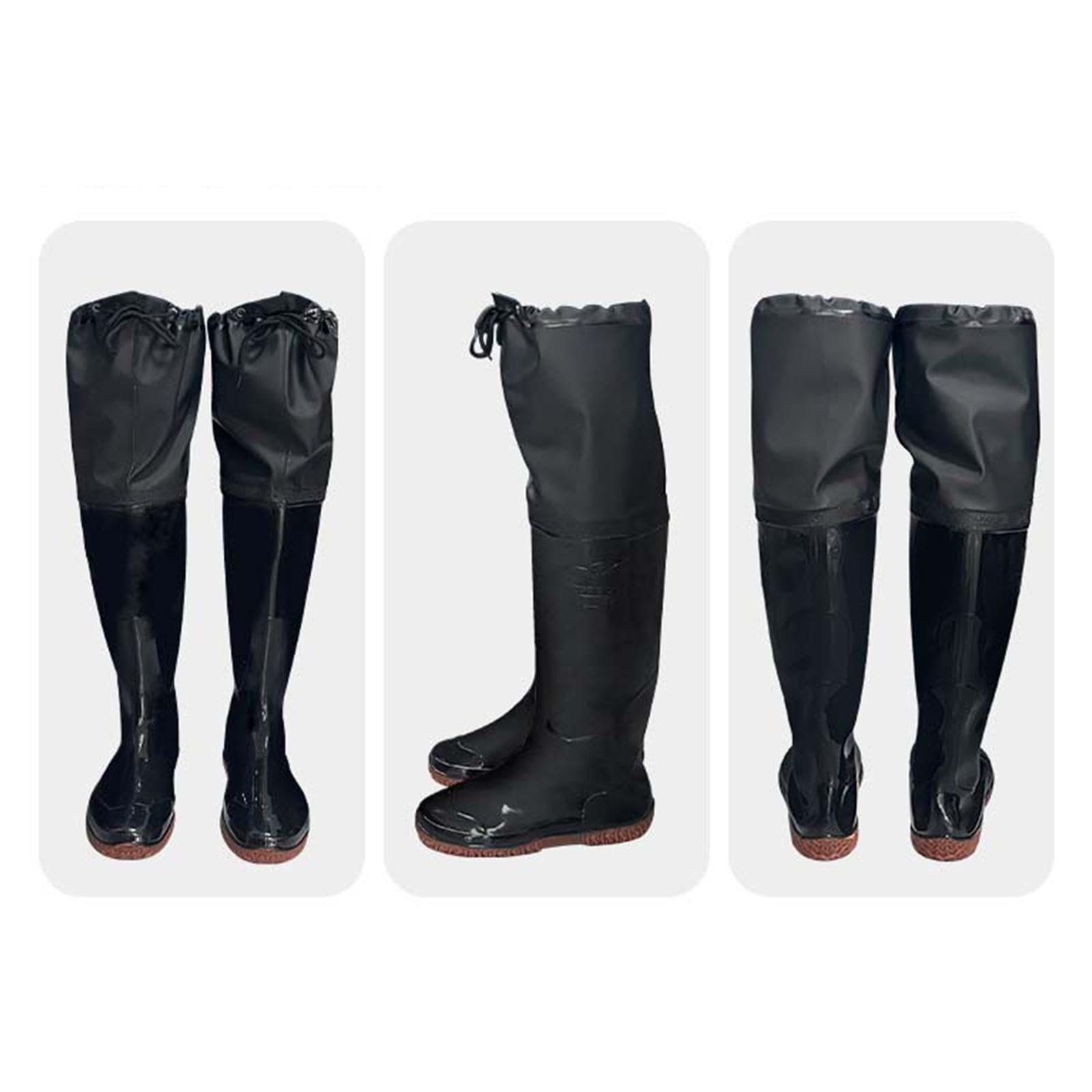 Getuse waterproof PVC with knitted lining keeps you dry in muddy rice paddies.