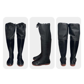 Getuse waterproof PVC with knitted lining keeps you dry in muddy rice paddies.