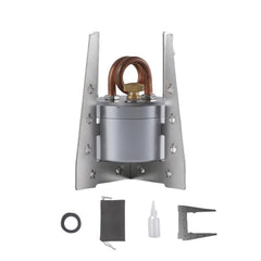 Gexdes portable mini camping stove compact design shown for easy backpacking cooking.