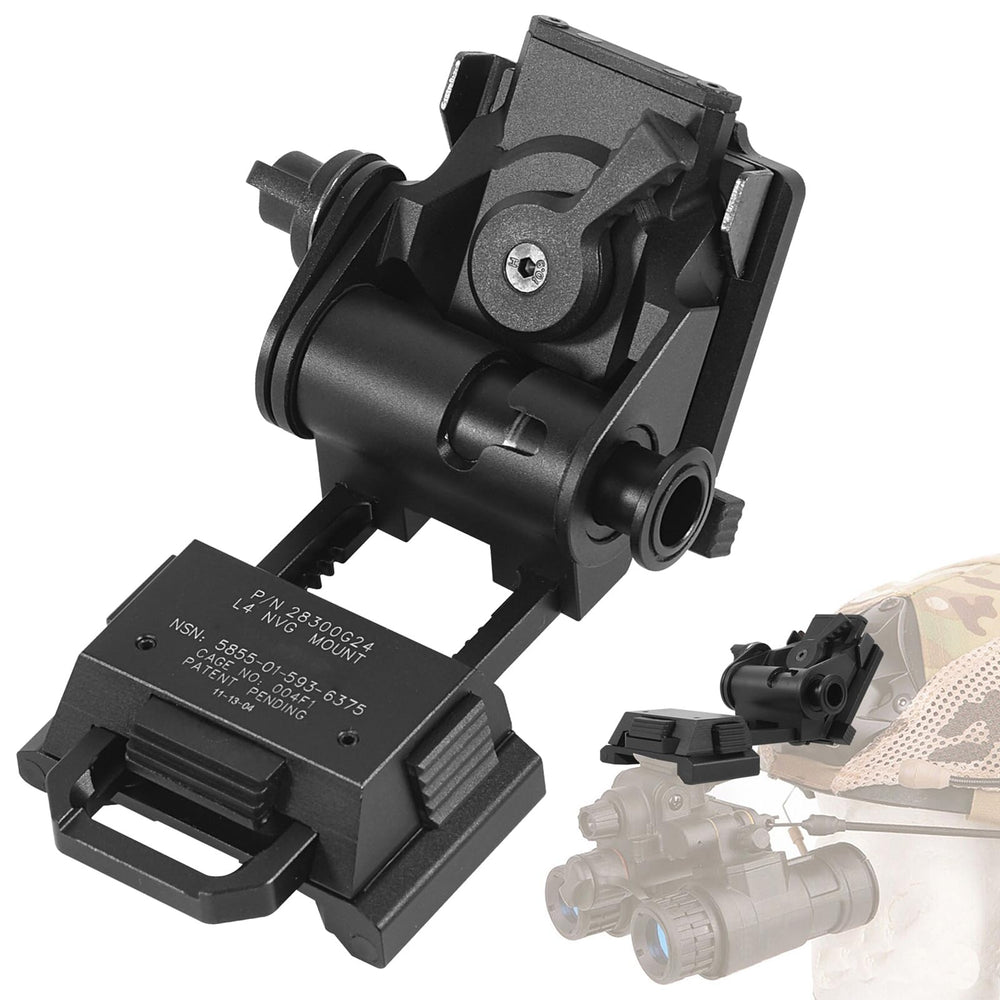 Gexmil CNC PVS15/18 mount closeup shows sturdy aluminum build for reliable night operations.