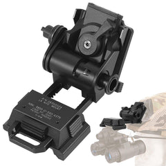 Gexmil CNC PVS15/18 mount closeup shows sturdy aluminum build for reliable night operations.