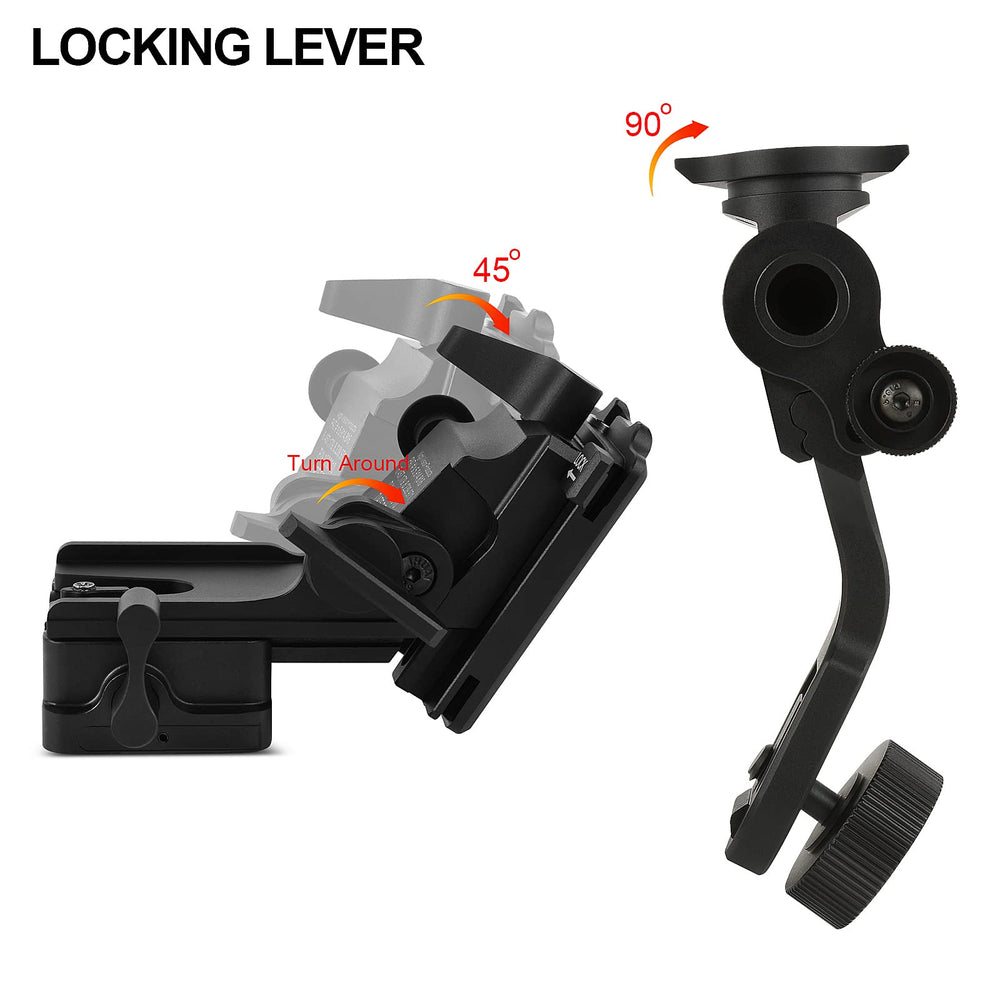 Gexmil helmet mount release button enables one handed detach during use