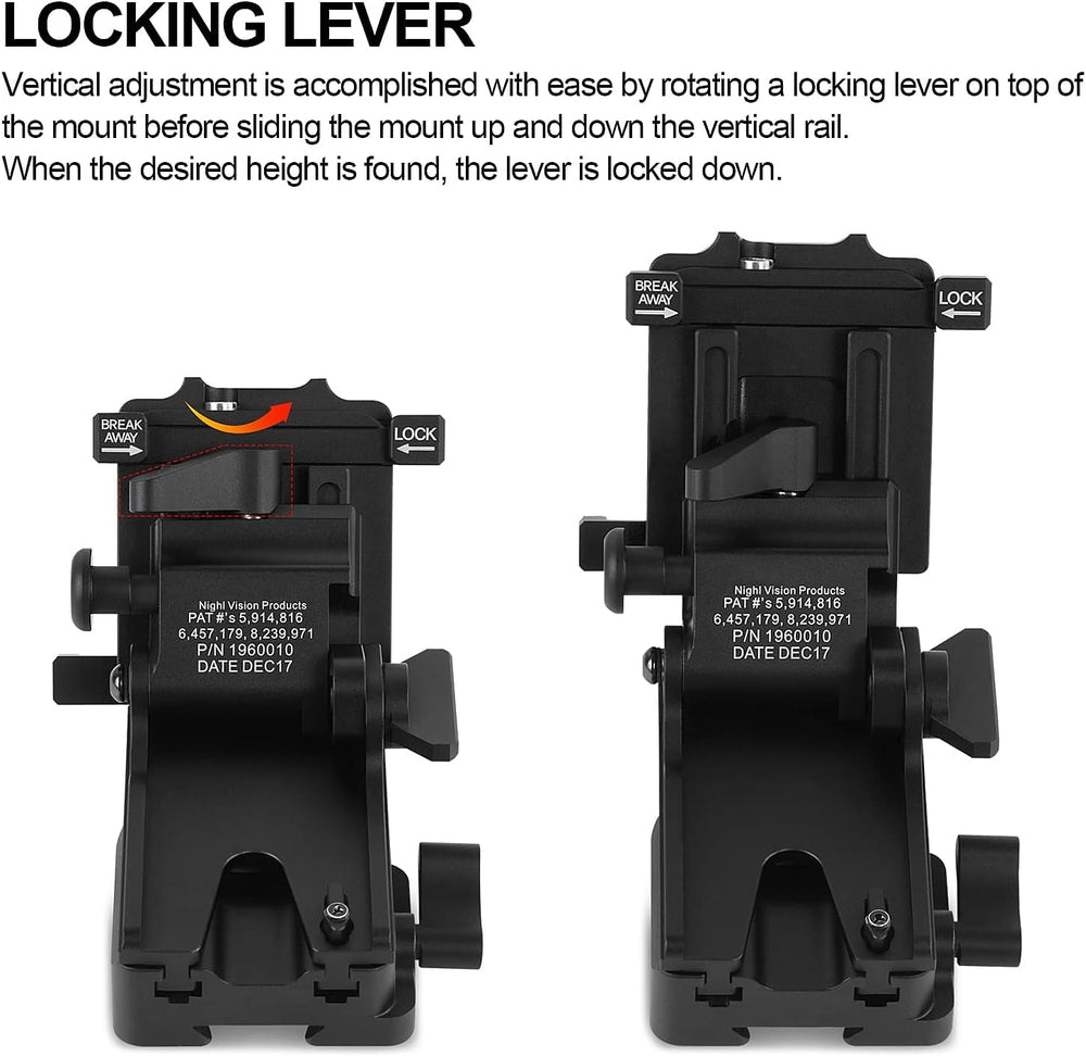 Gexmil PVS14 J Arm mount supports bayonet and dovetail for flexible compatibility