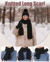 Geyoga ear muffs in black snugly cover ears for wind protection.