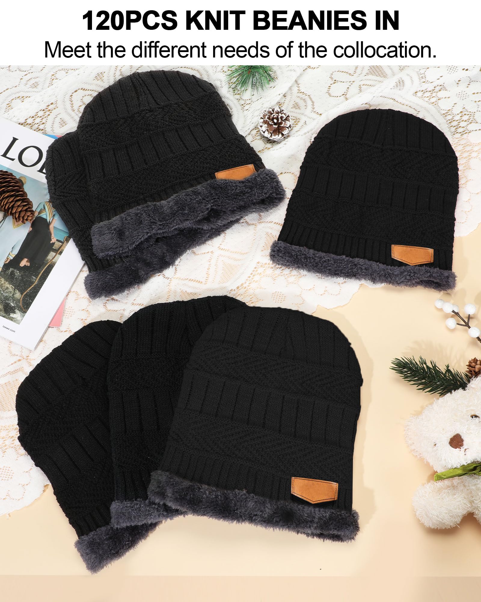 Gift-ready bulk winter beanies for family or charities