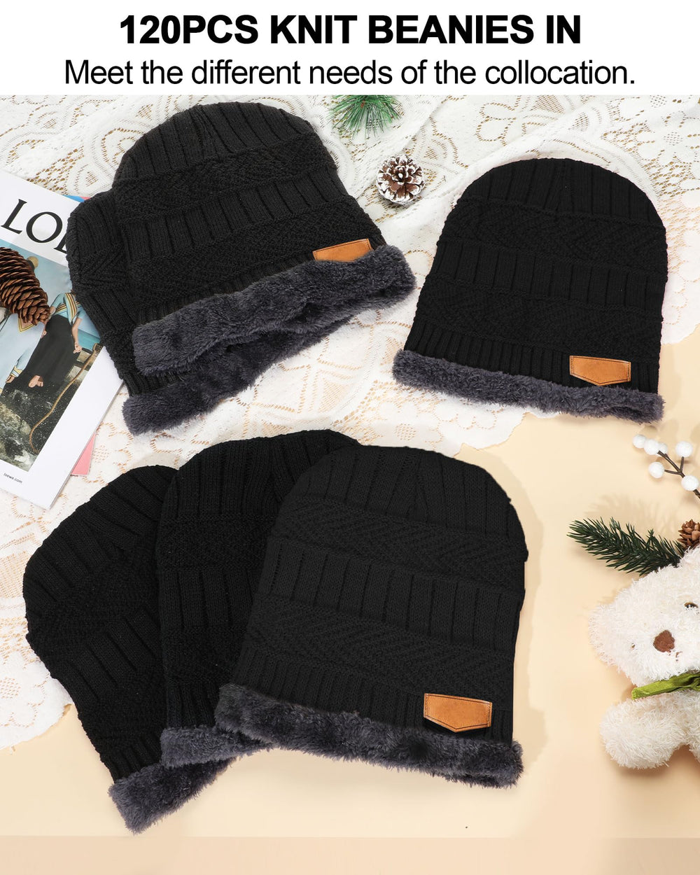 Gift-ready bulk winter beanies for family or charities