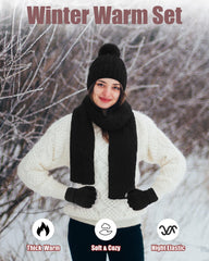Geyoga touchscreen gloves in black allow smartphone use in cold weather.