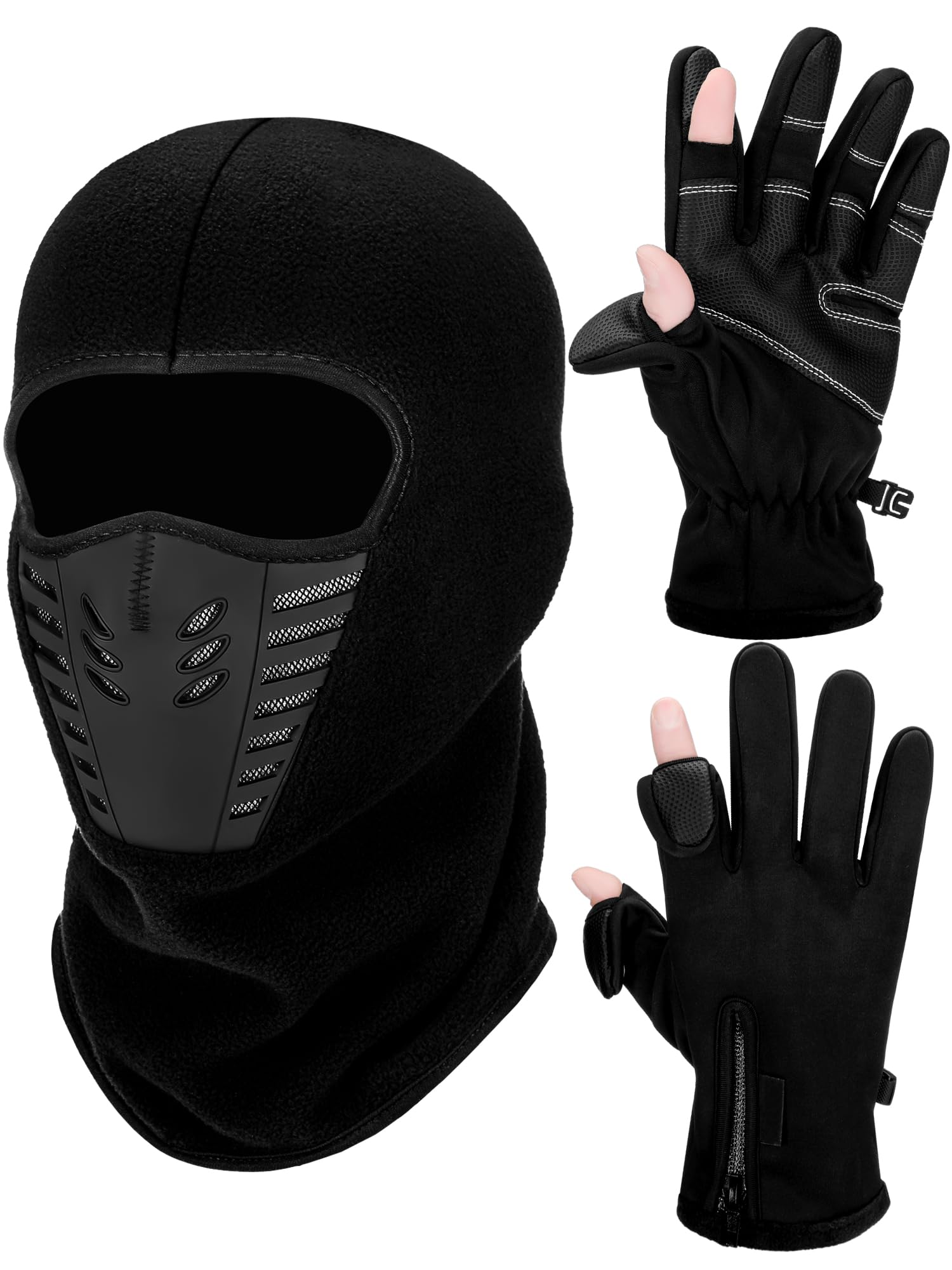 Geyoga winter gloves and balaclava set — product photo